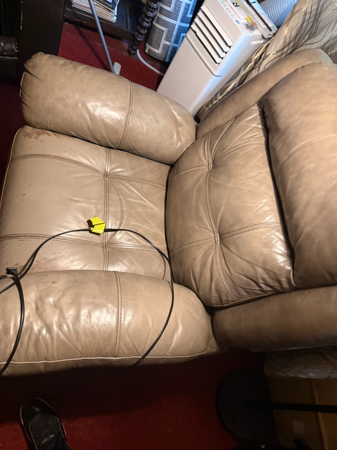 Tan Leather Recliner Chair - photo 3