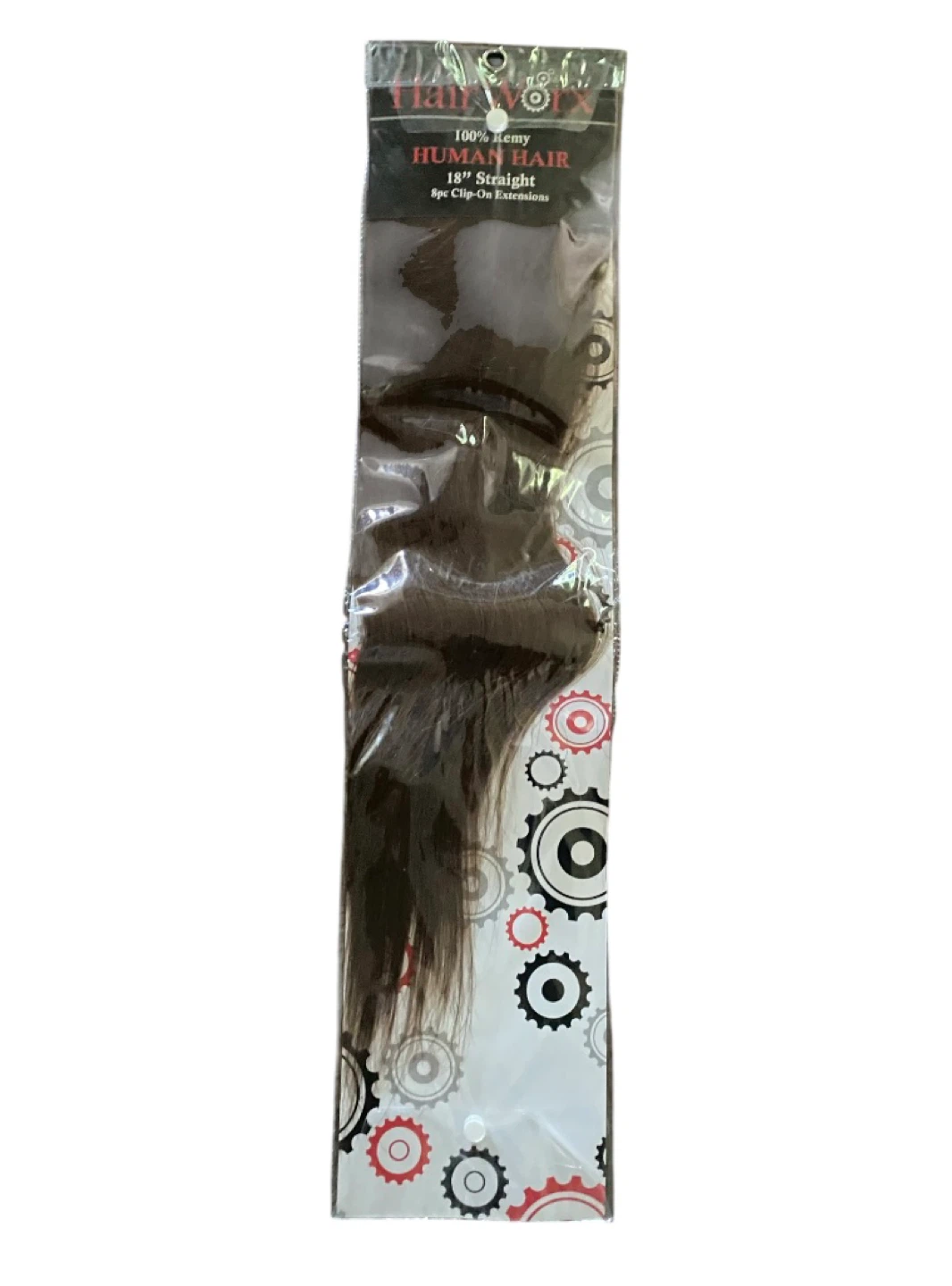 Hairworx 18" Straight 8pc Clip-On Extensions
