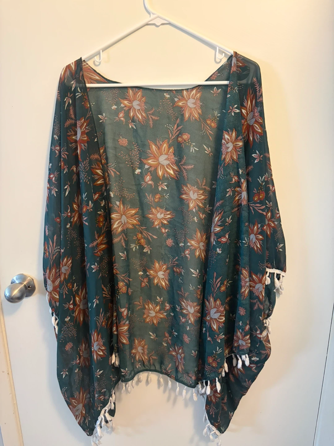 Floral Kimono with Tassels