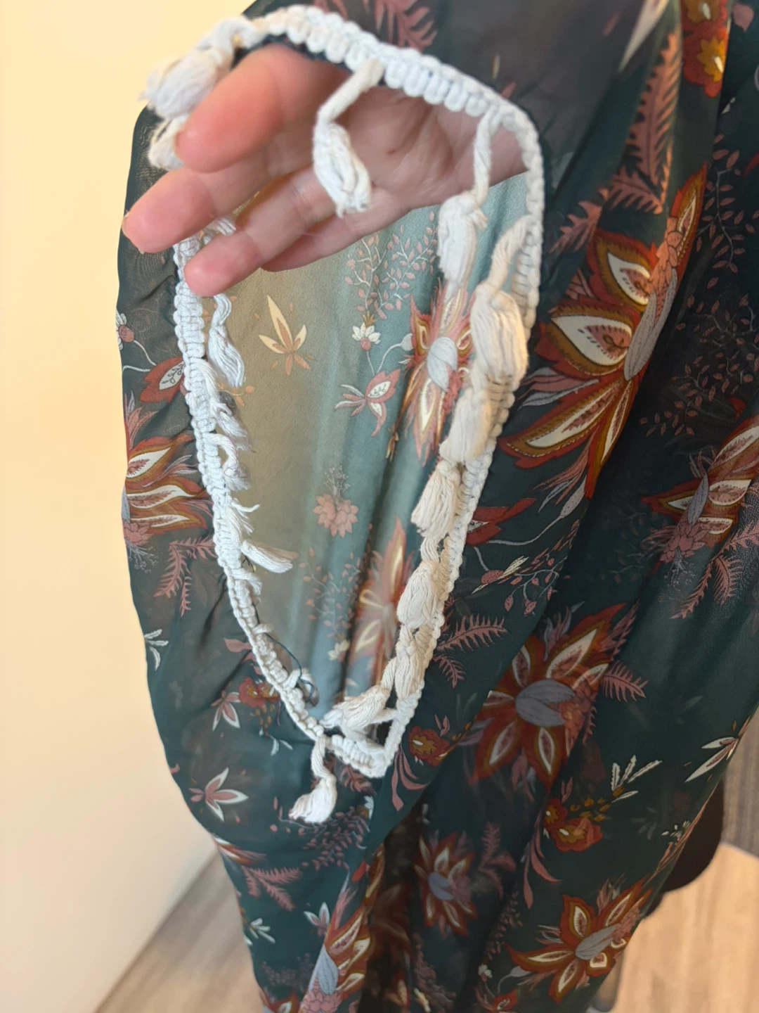 Floral Kimono with Tassels - photo 2