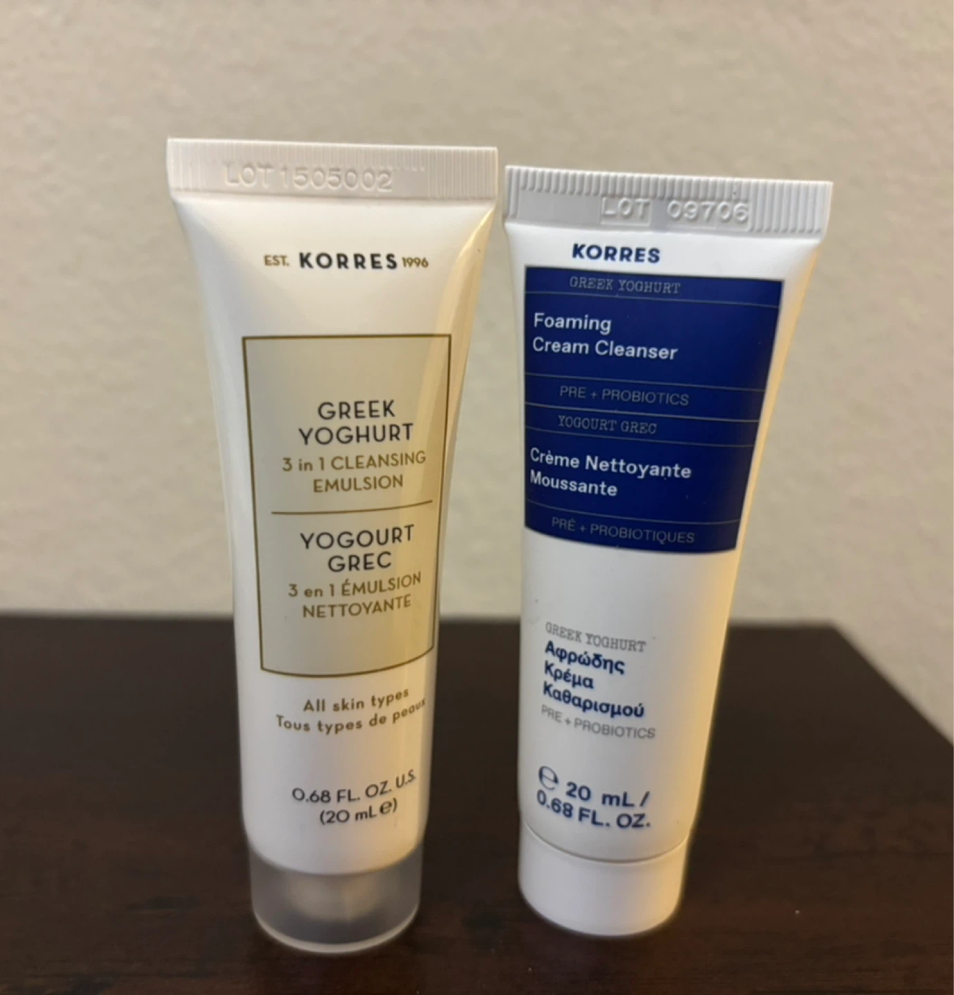 NEW-2 pcs Korres Greek Yoghurt Cleanser & Emulsion Set