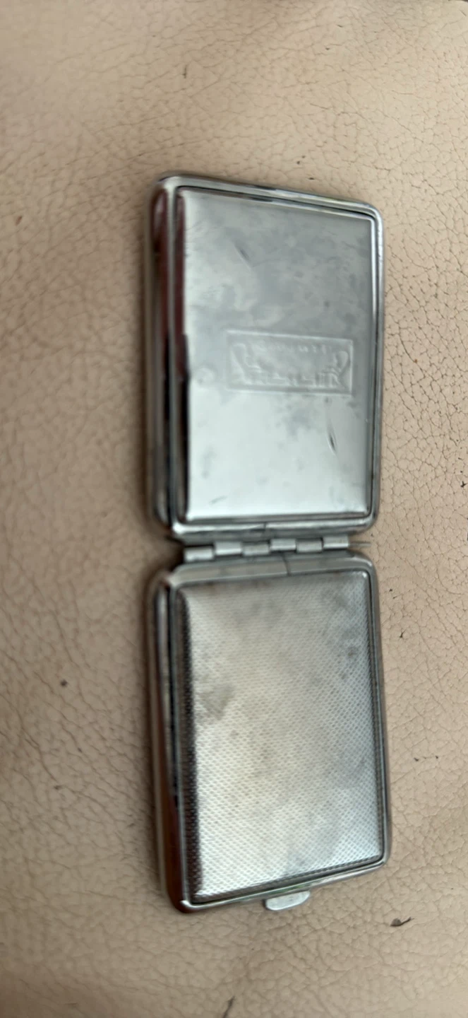 Vintage Silver Metal match  Case - photo 2