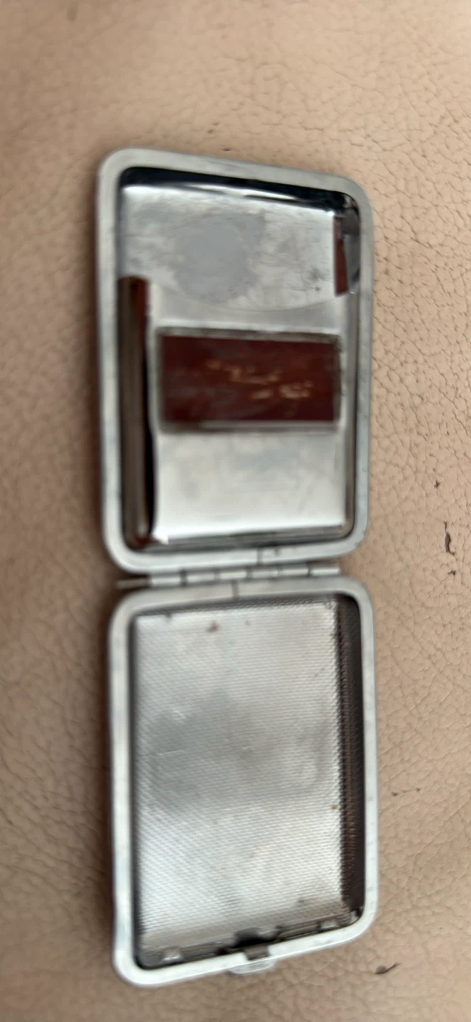 Vintage Silver Metal match  Case - photo 3