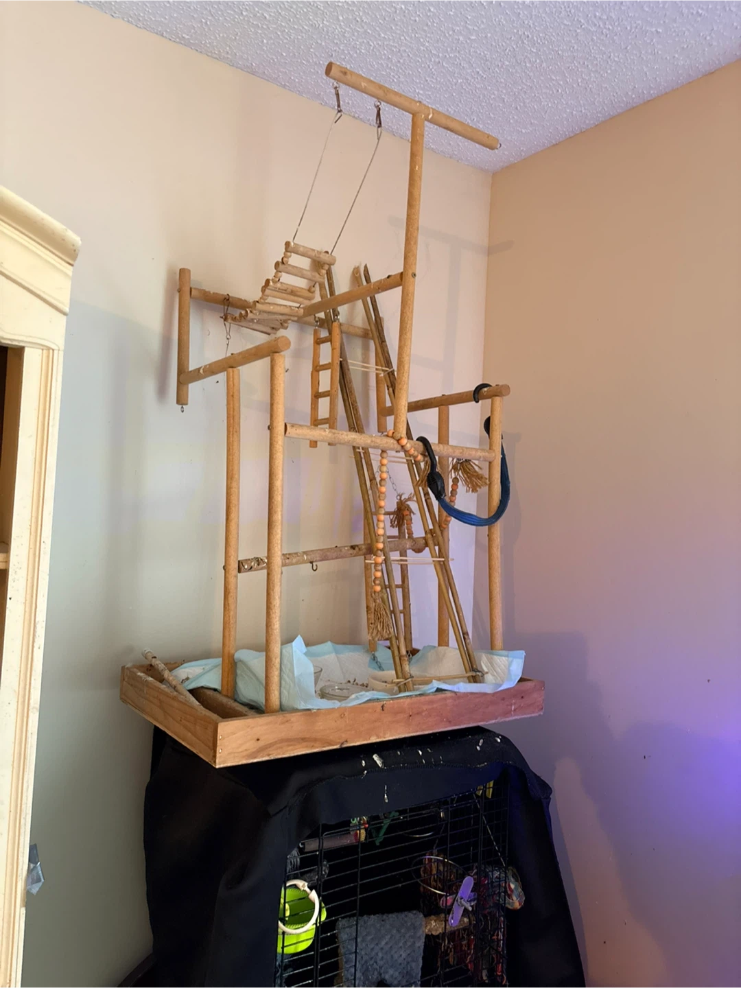Wooden Bird Perch Play Stand - photo 2