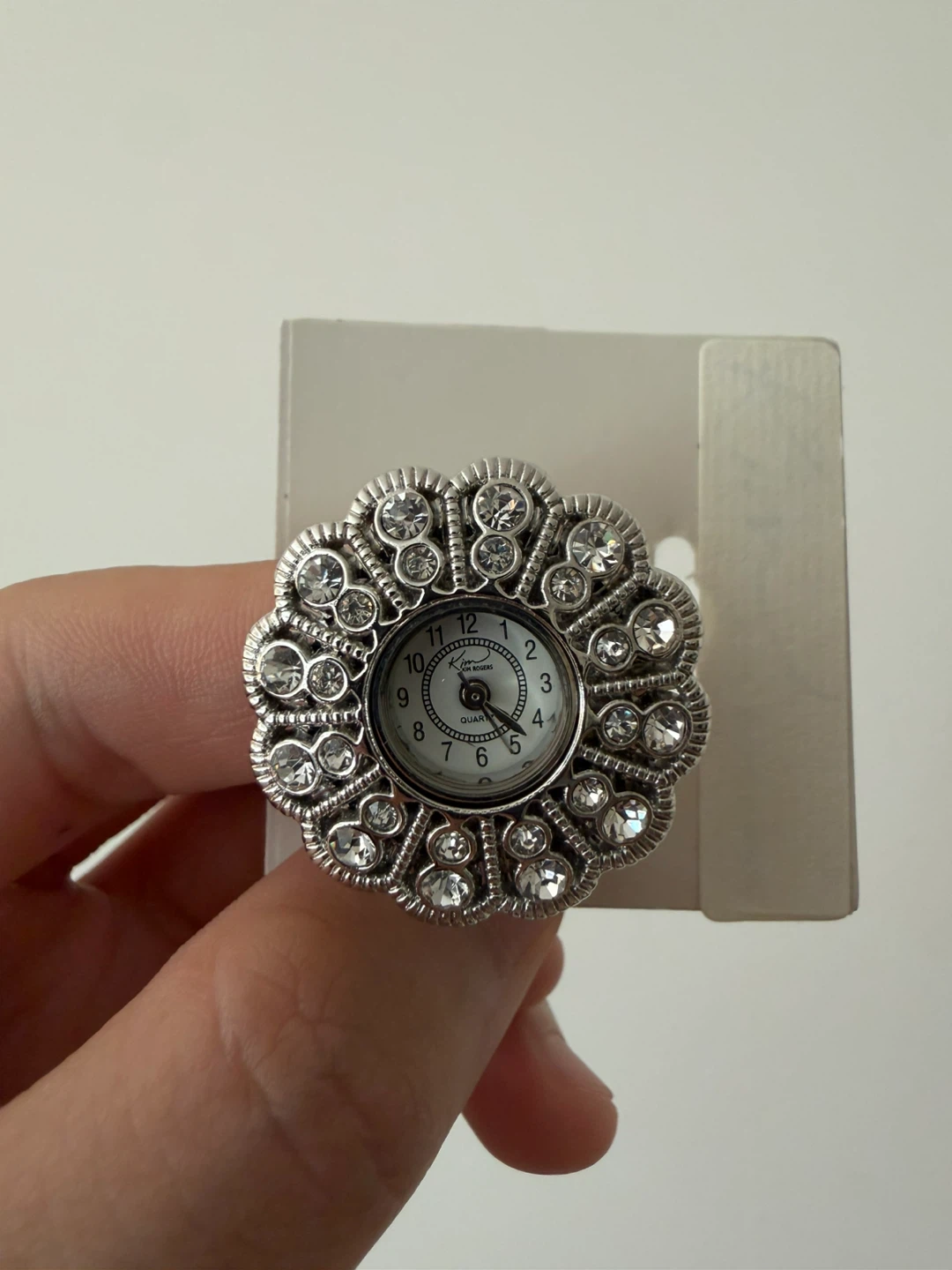 Crystal Flower Ring Watch
