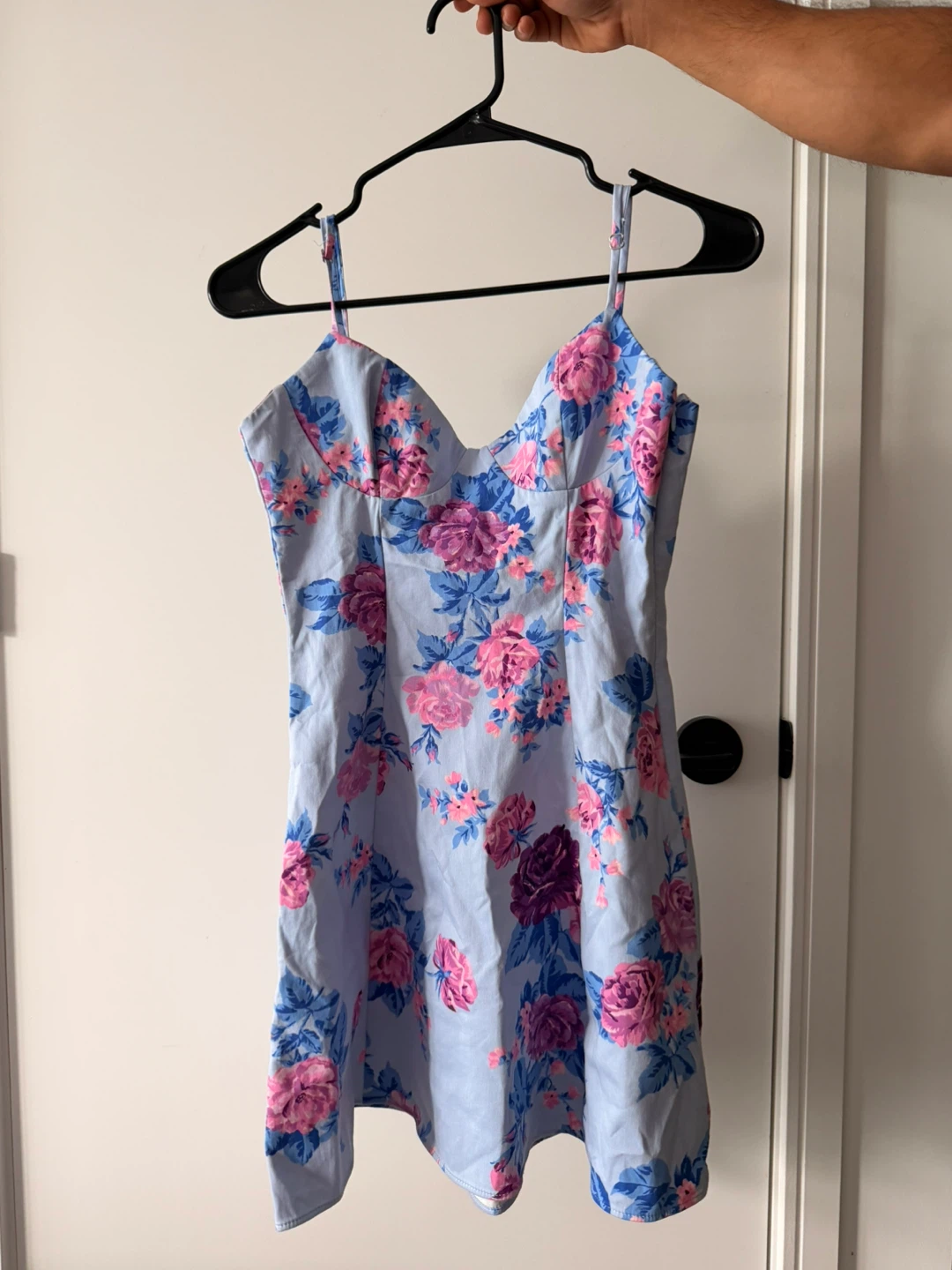 ZARA Light Blue Floral Mini Dress