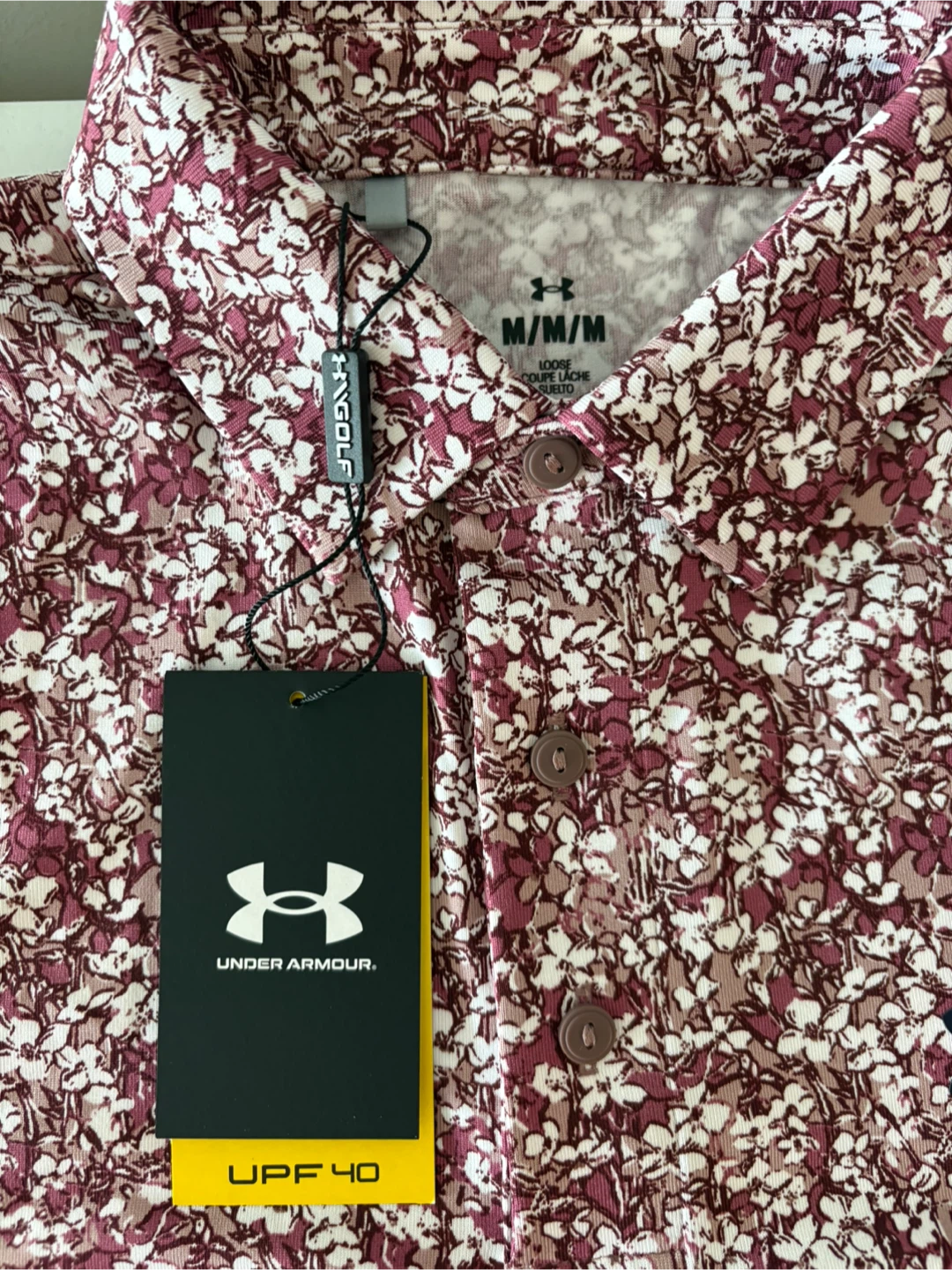 Under Armour Floral Golf Polo Shirt M/M