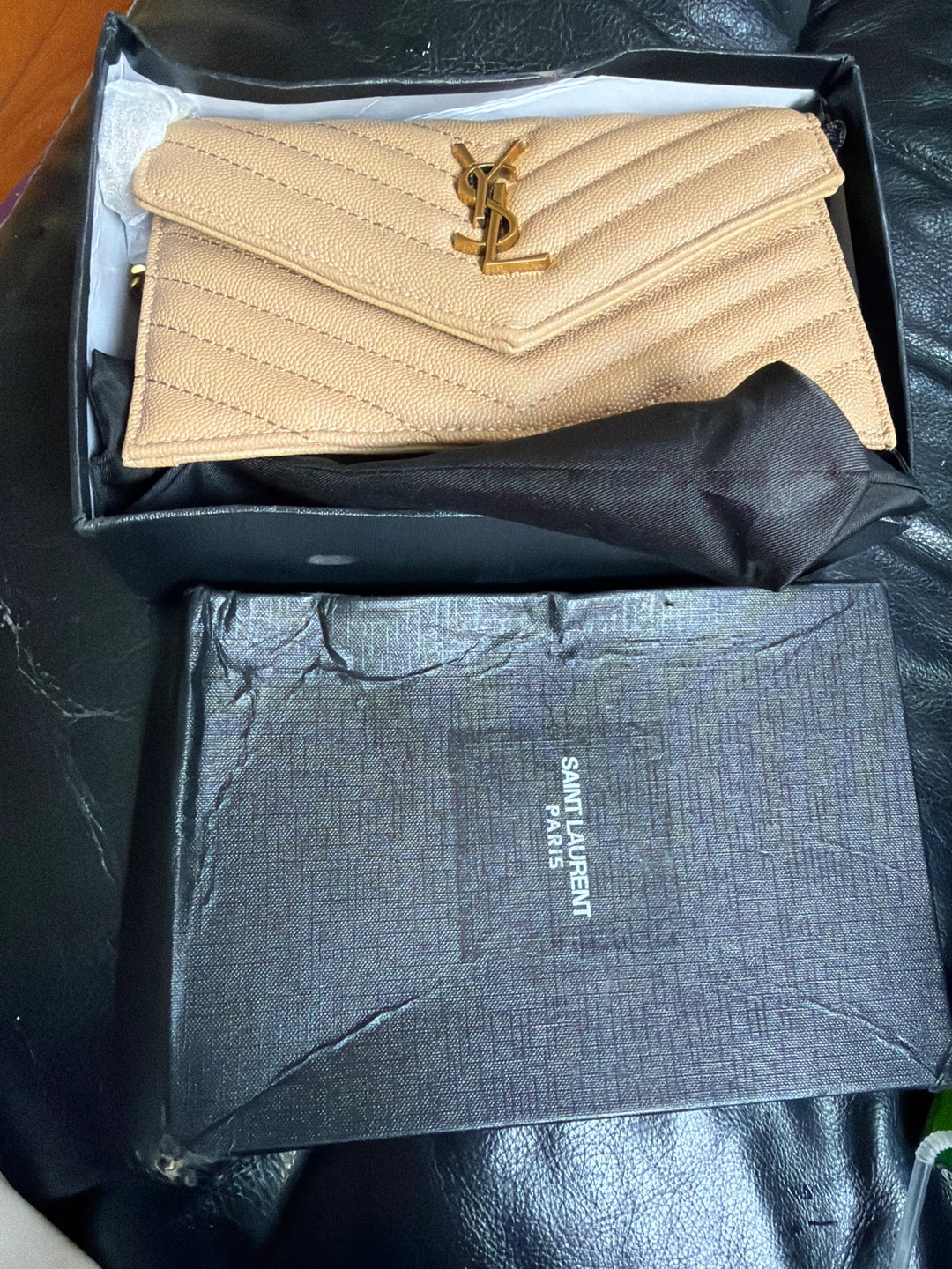 Saint Laurent Beige Leather Wallet - photo 2