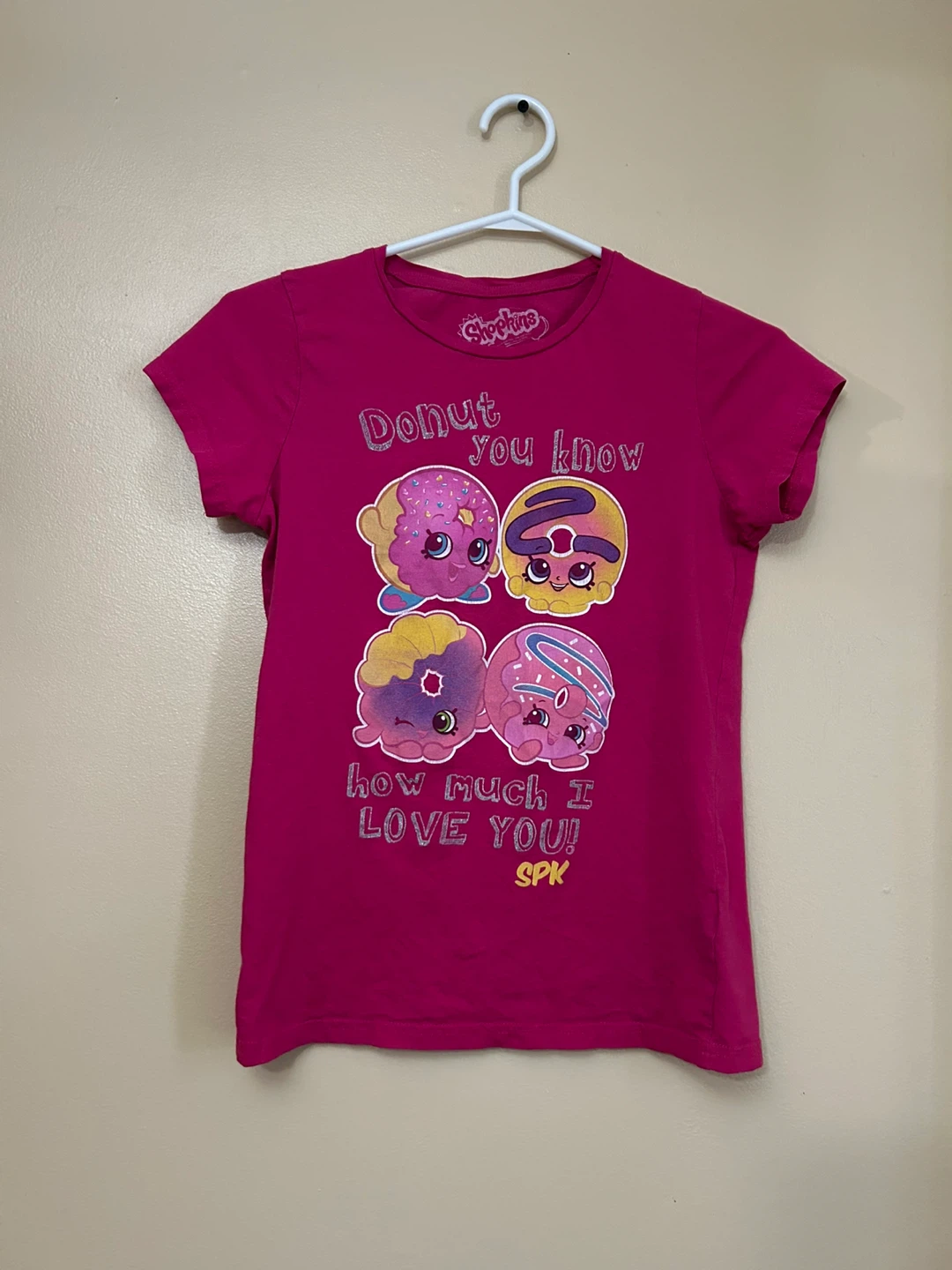 Pink Doughnut Shopkins T-Shirt kids size 16