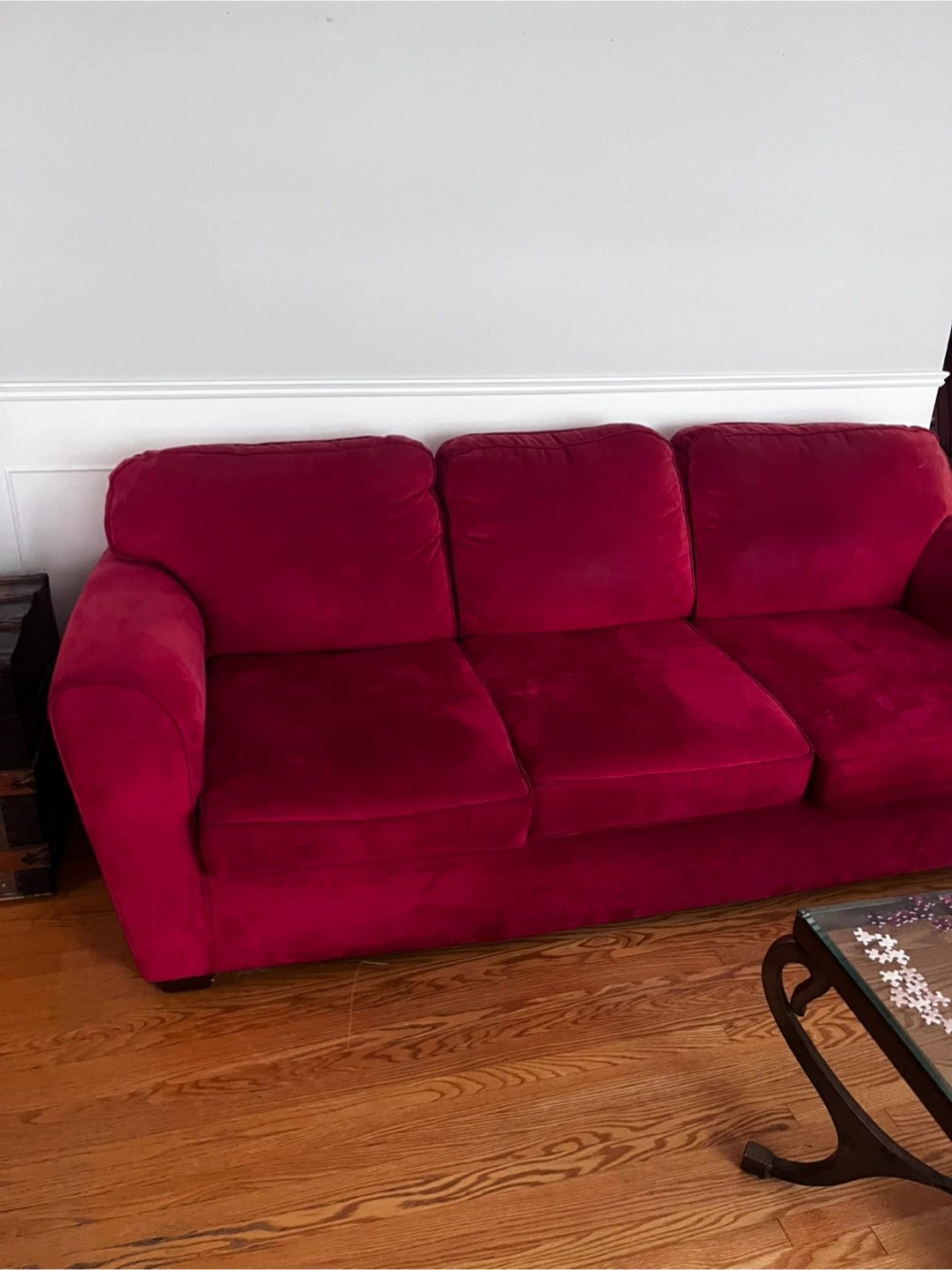 Red 3-Seater Sofa