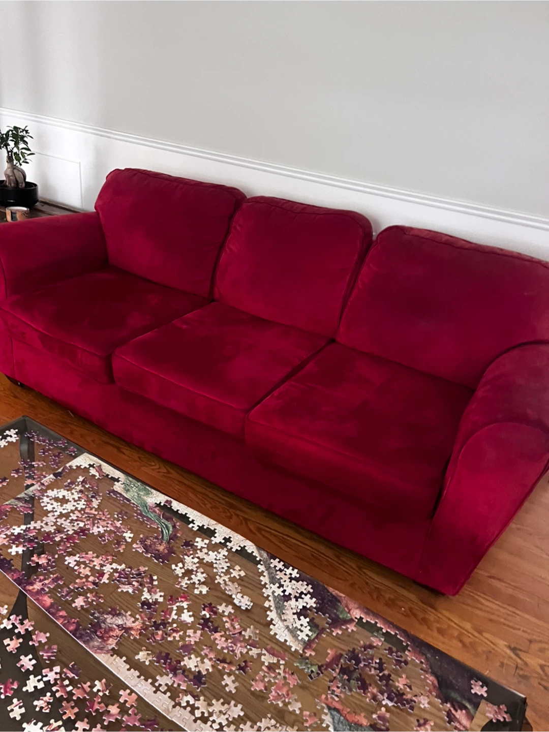 Red 3-Seater Sofa - photo 2