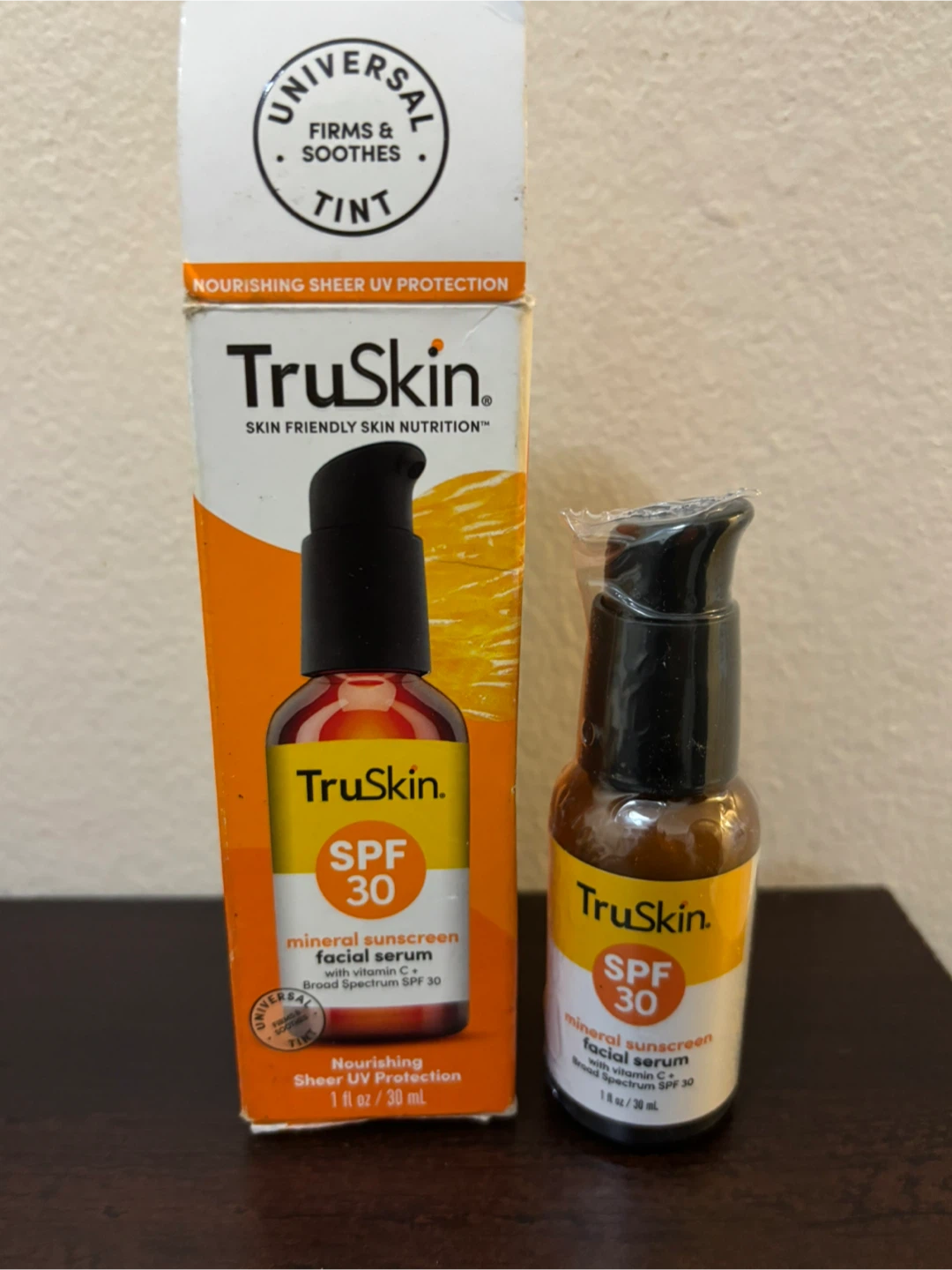 NEW-TruSkin SPF 30 Mineral Sunscreen Facial Serum 1 fl oz