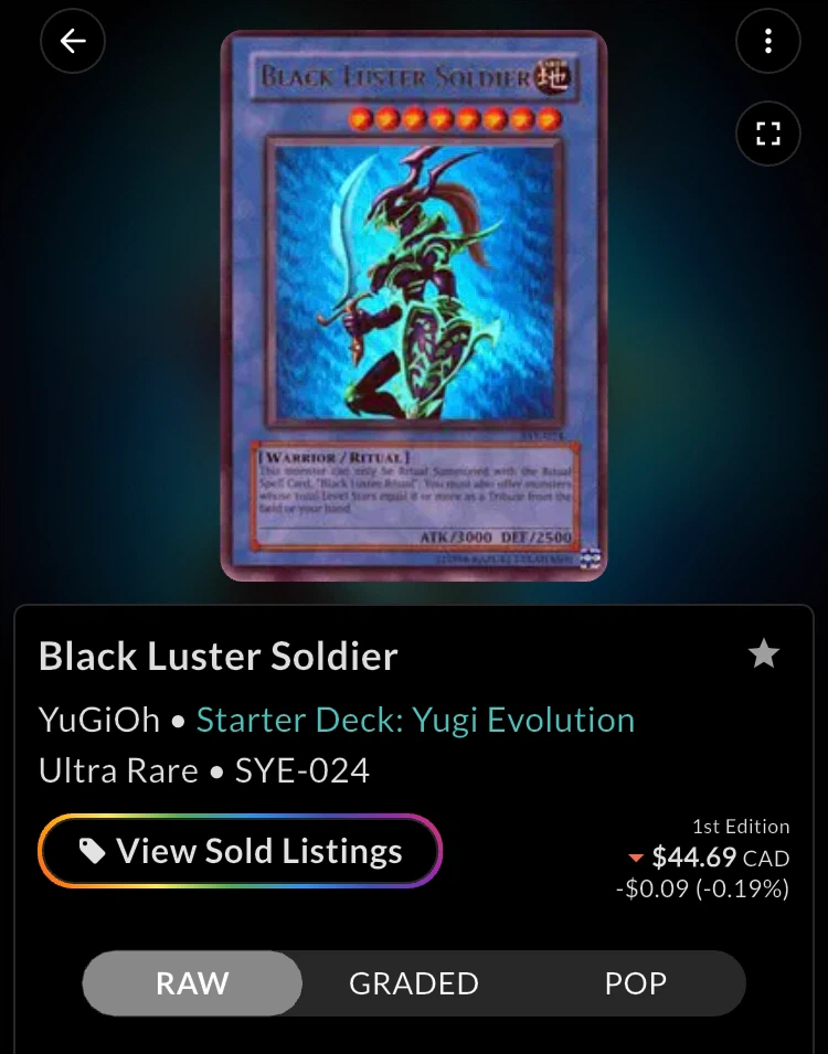 Yu-Gi-Oh! Black Luster Soldier Card SYE-024 - photo 3