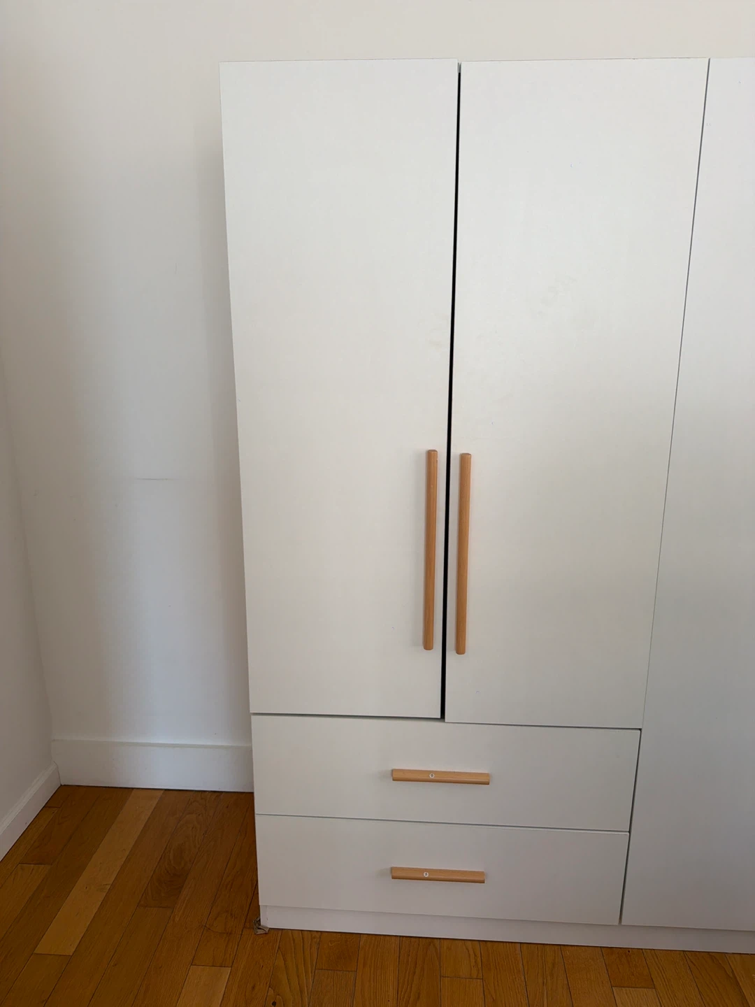 White Wardrobe with Drawers - photo 2