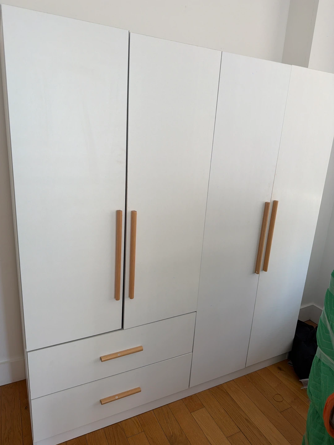 White Wardrobe with Drawers