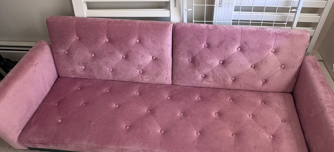 Velvet couch (pink)