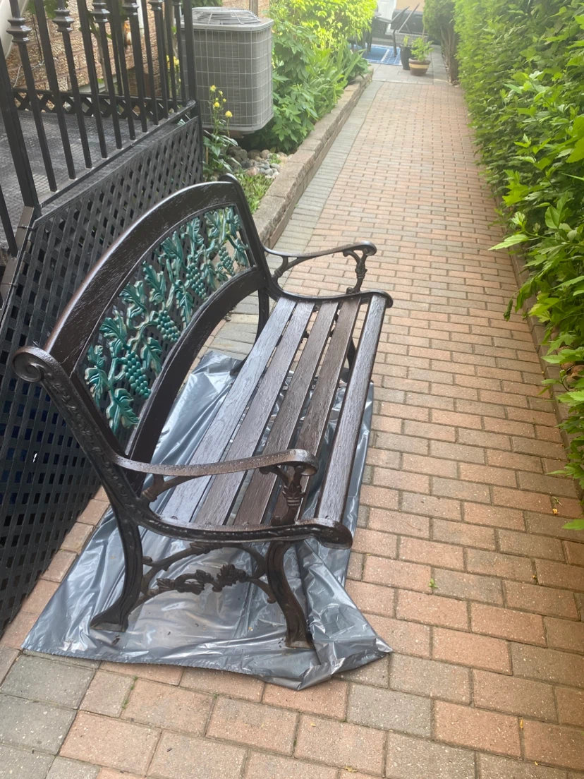 Ornate Garden Bench - Brown - photo 2