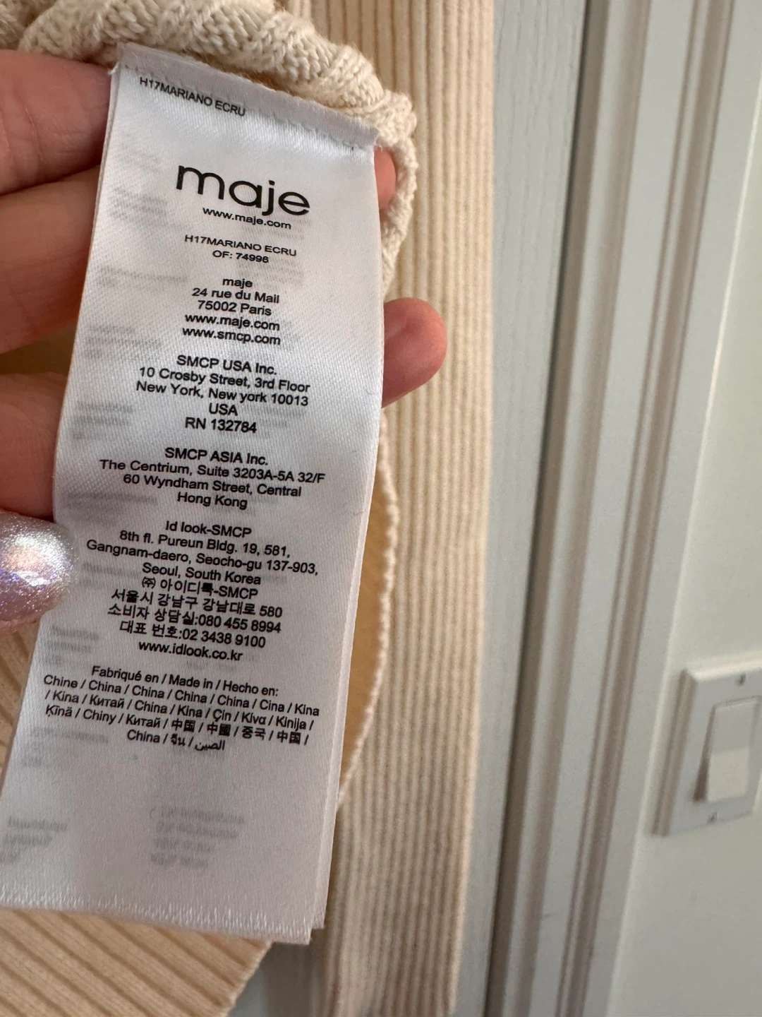 Maje Ribbed Knit Zip Neck Sweater - size 2 - photo 3