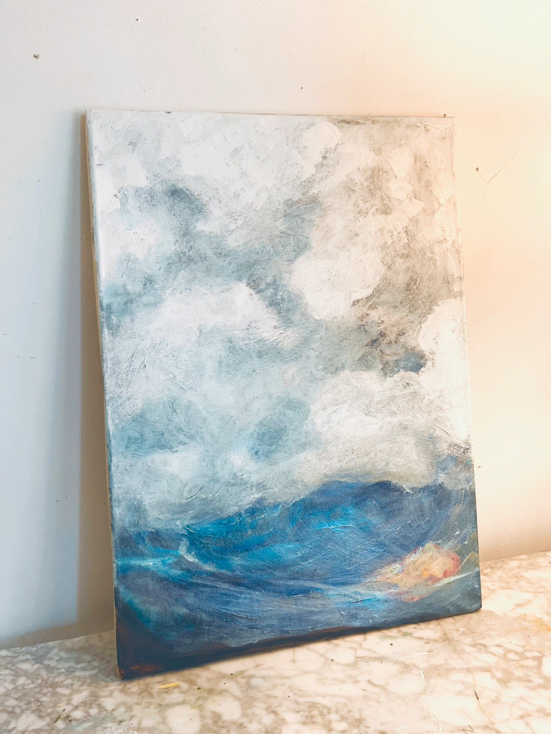 Original Abstract Seascape Painting - photo 2