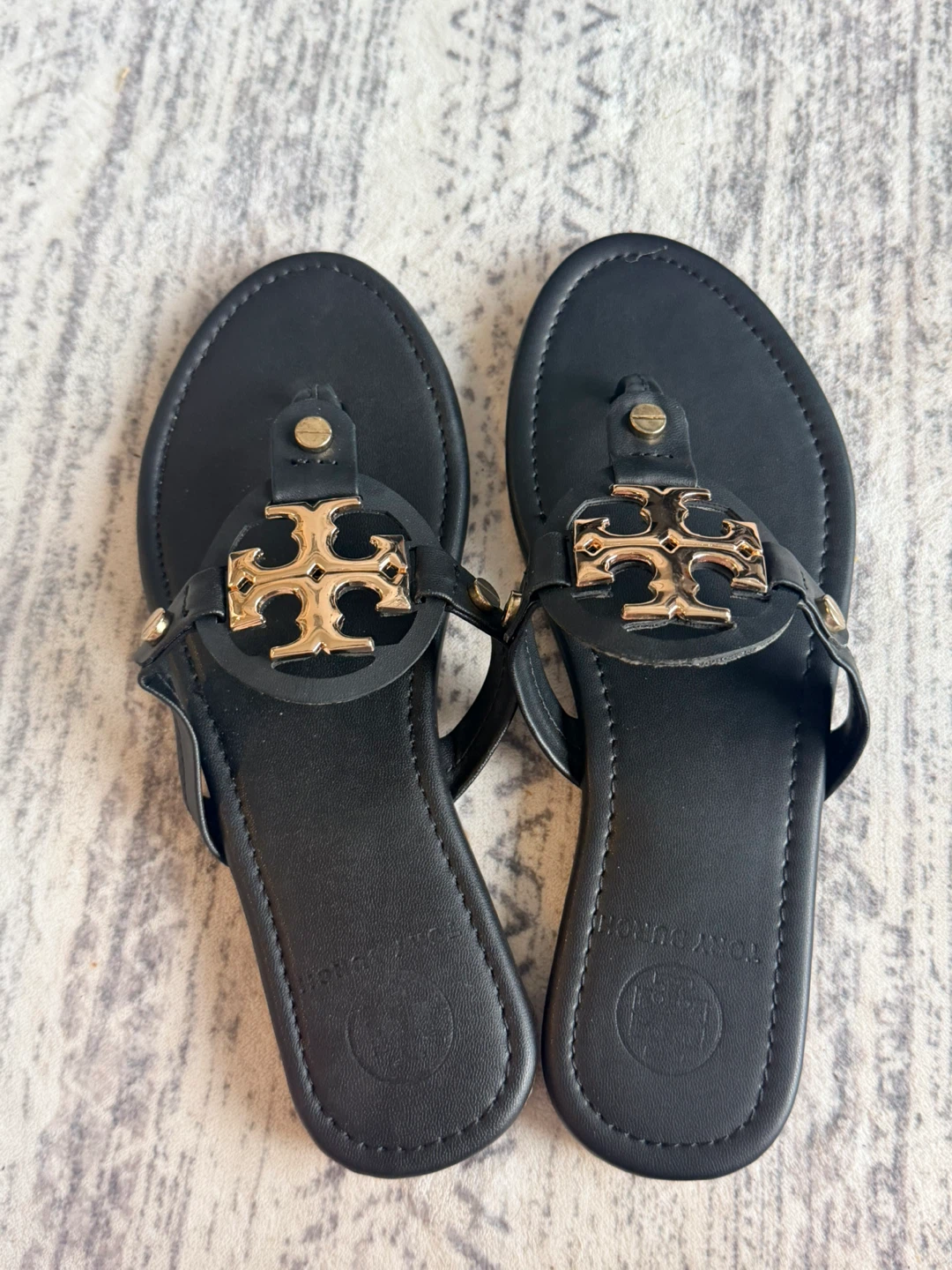 Tory Burch Black Leather Miller Sandals - photo 3