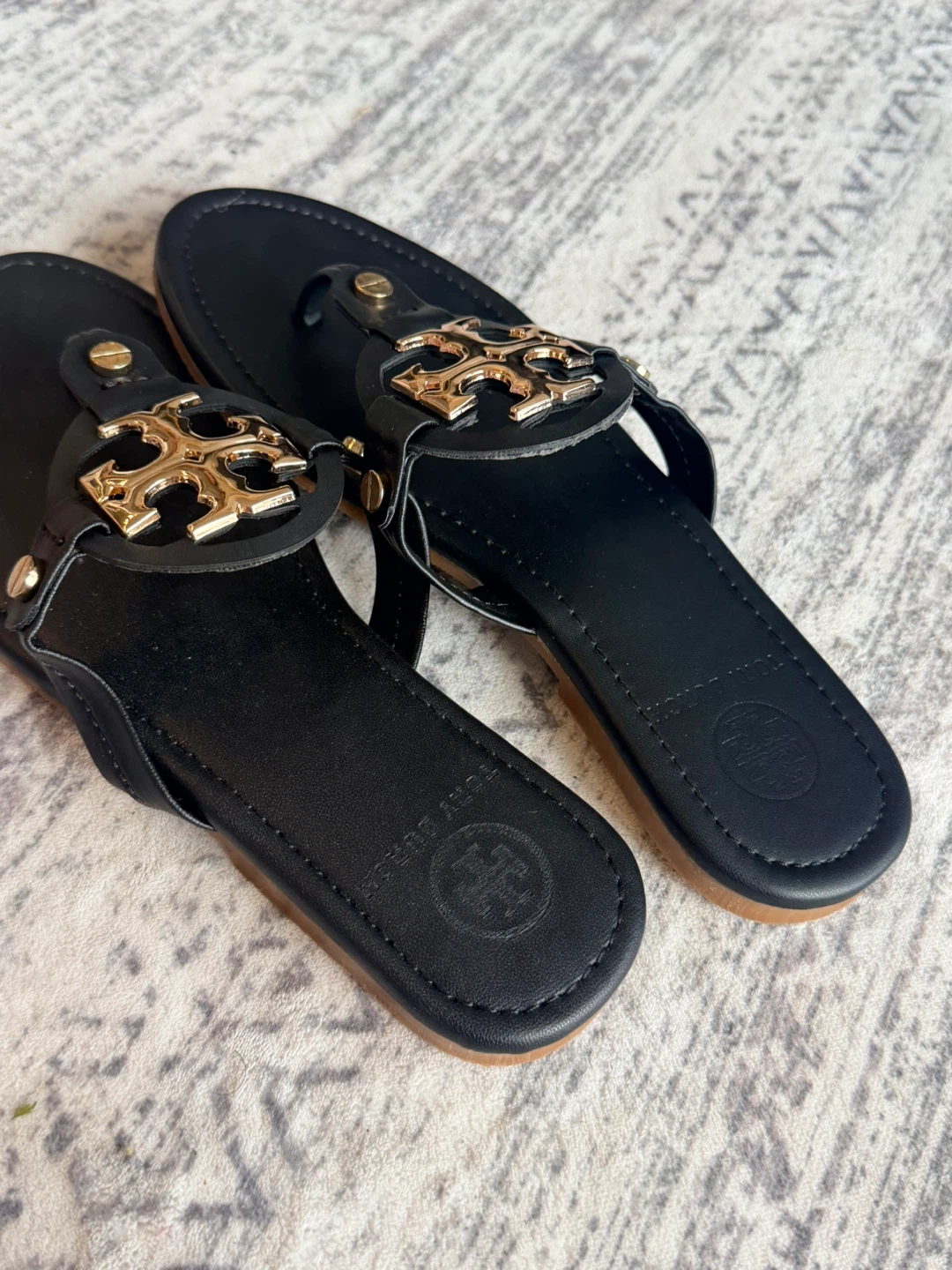 Tory Burch Black Leather Miller Sandals - photo 2