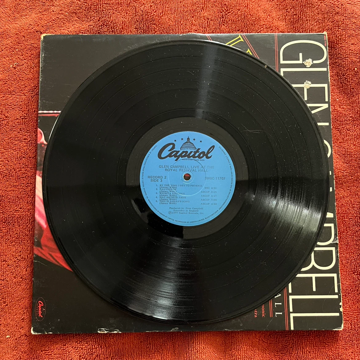 Glen Campbell Live At The Royal Festival Hall Vinyl Record - photo 2