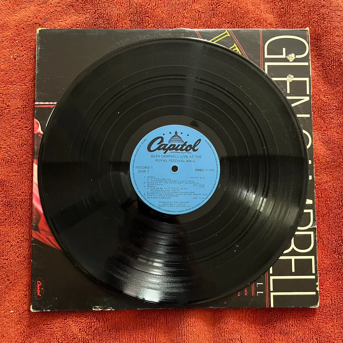 Glen Campbell Live At The Royal Festival Hall Vinyl Record - photo 3