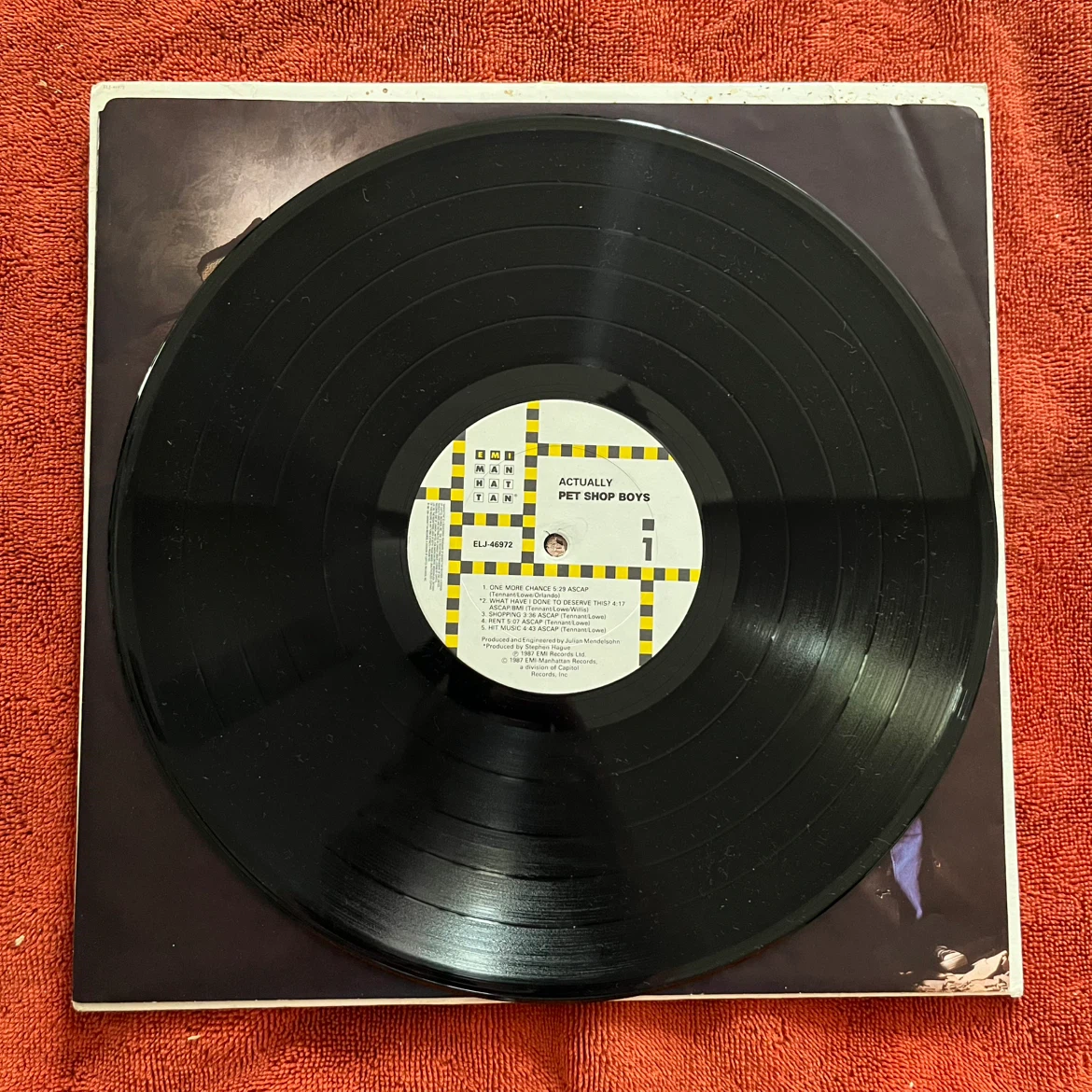 Pet Shop Boys Actually Vinyl Record - photo 2