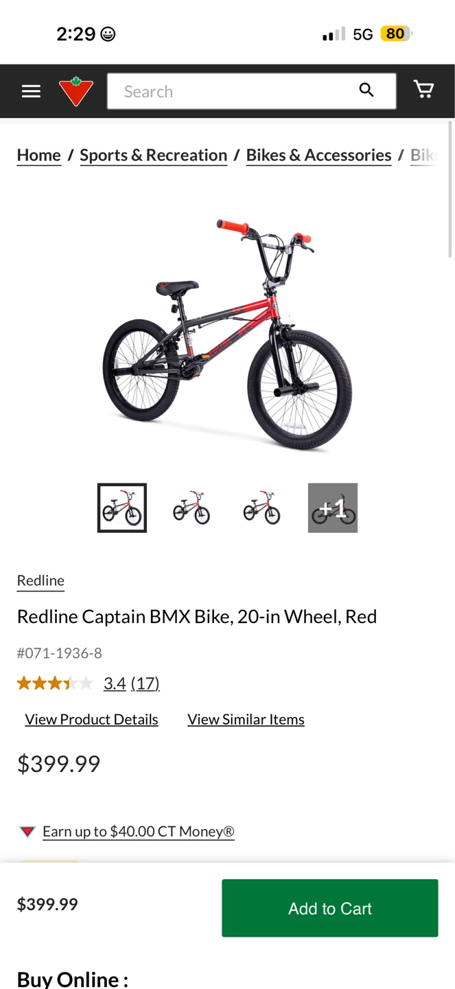 Redline Captain BMX Bike - Red, 20-in Wheel - photo 2