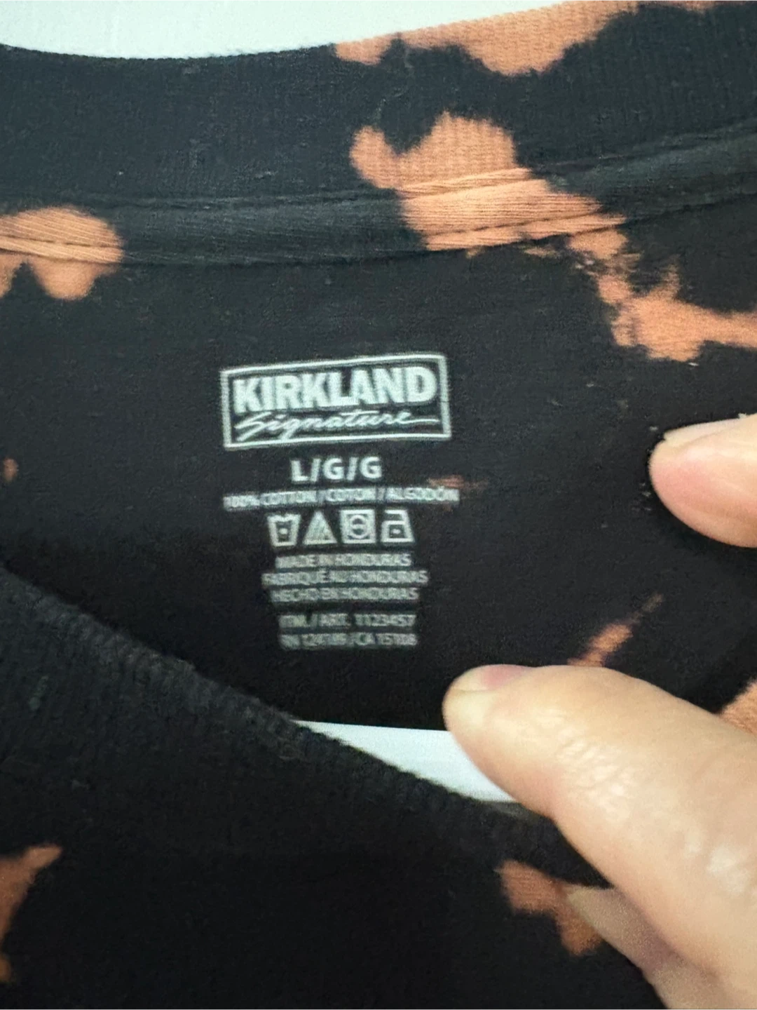 Kirkland Signature Black & Tan Tie-Dye T-Shirt - photo 3