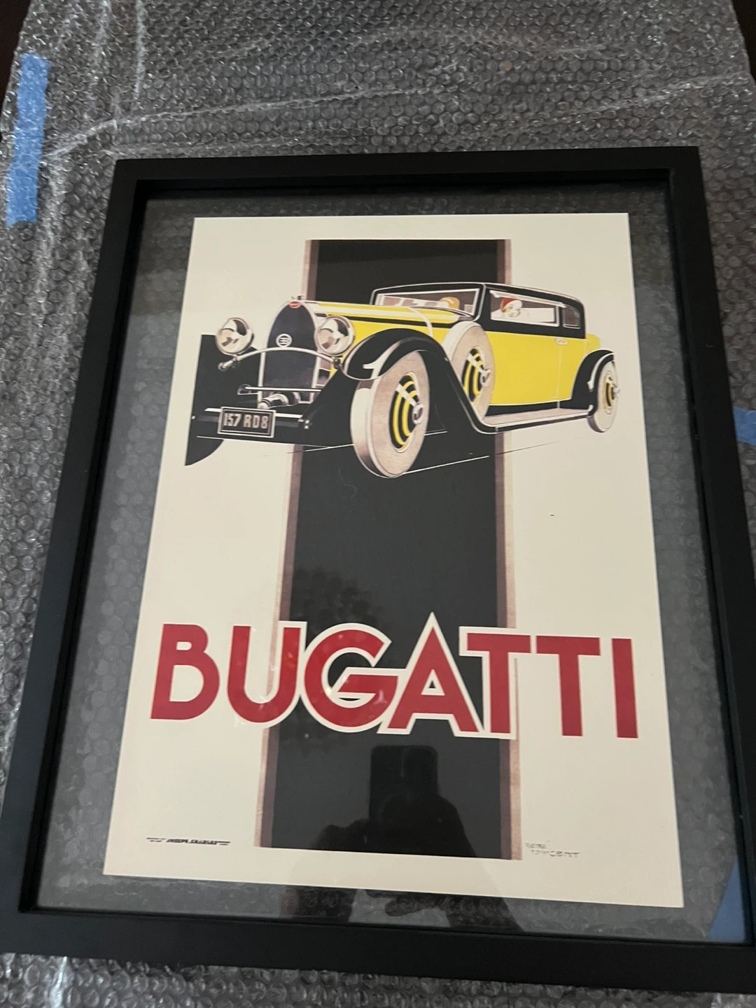 Framed Bugatti Poster