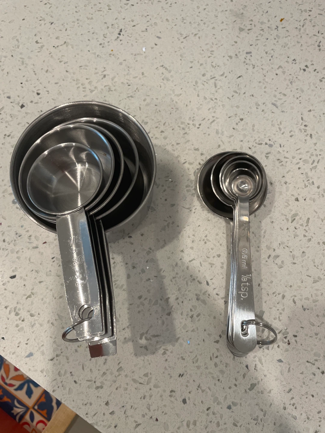 Stainless Steel Measuring Cups and Spoons Set