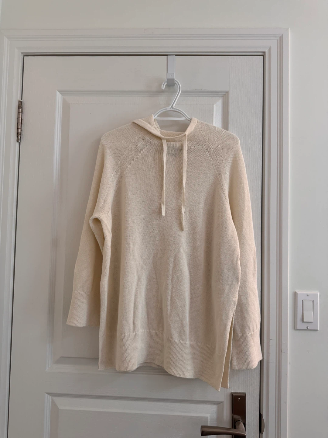 COS Cream Knit Hoodie Sweater