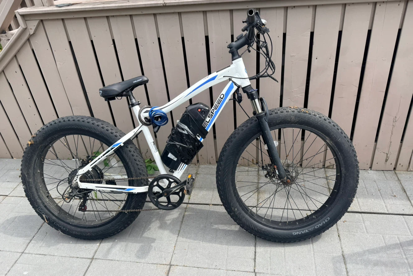 White Fat Tire Electric Bike - photo 3