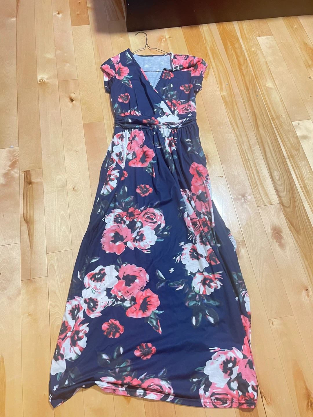 Navy Floral Maxi Dress