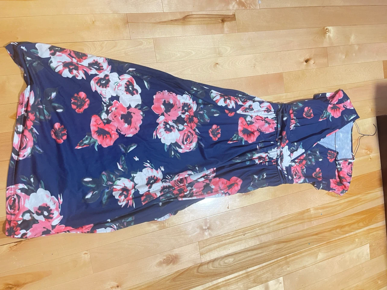 Navy Floral Maxi Dress - photo 2
