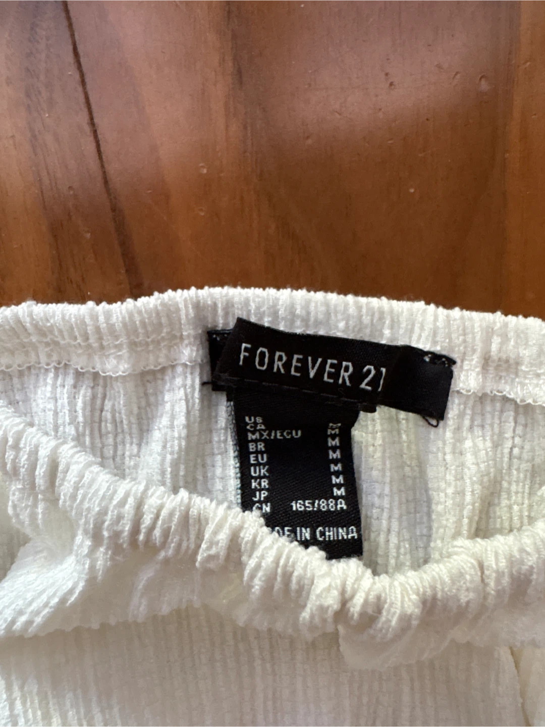 Forever 21 White Smocked Tank Top - Size M - photo 2