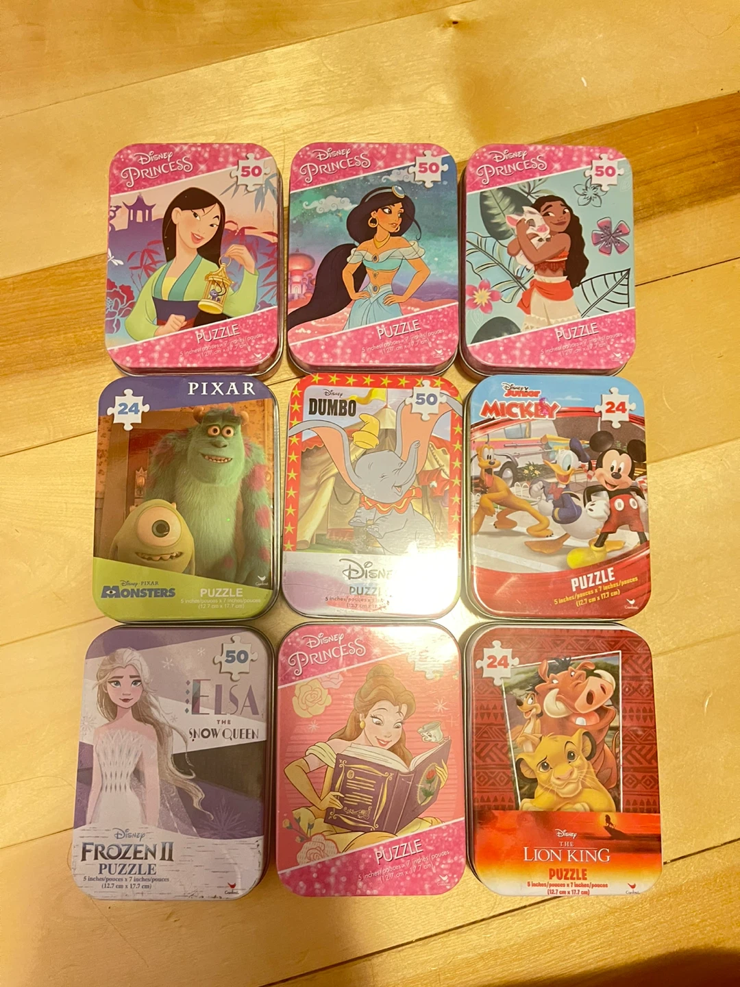 Disney Puzzles in Tins