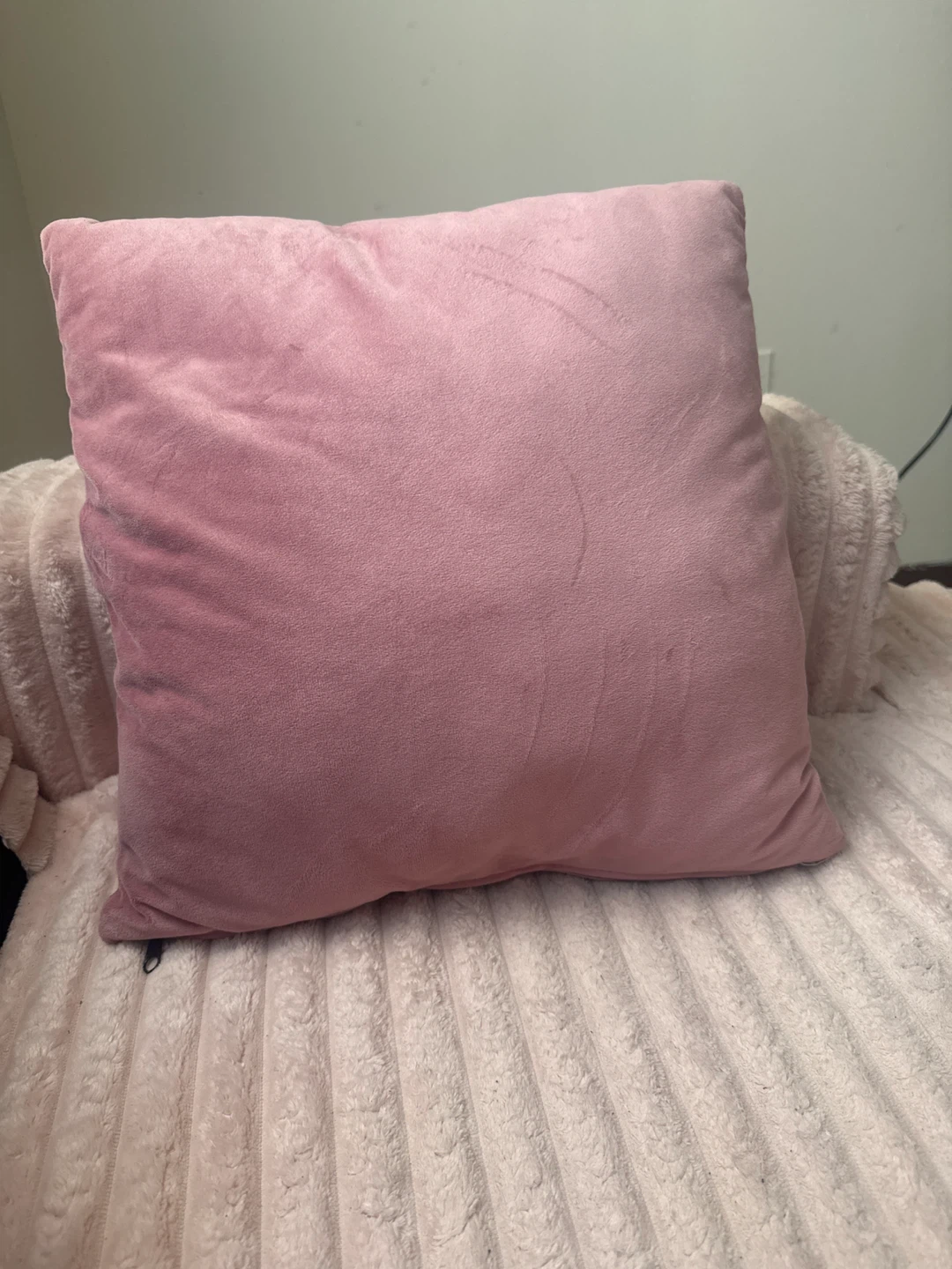 Pink Velvet Throw Pillow - photo 2