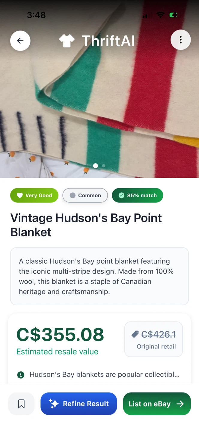 Vintage Hudson's Bay Point Blanket