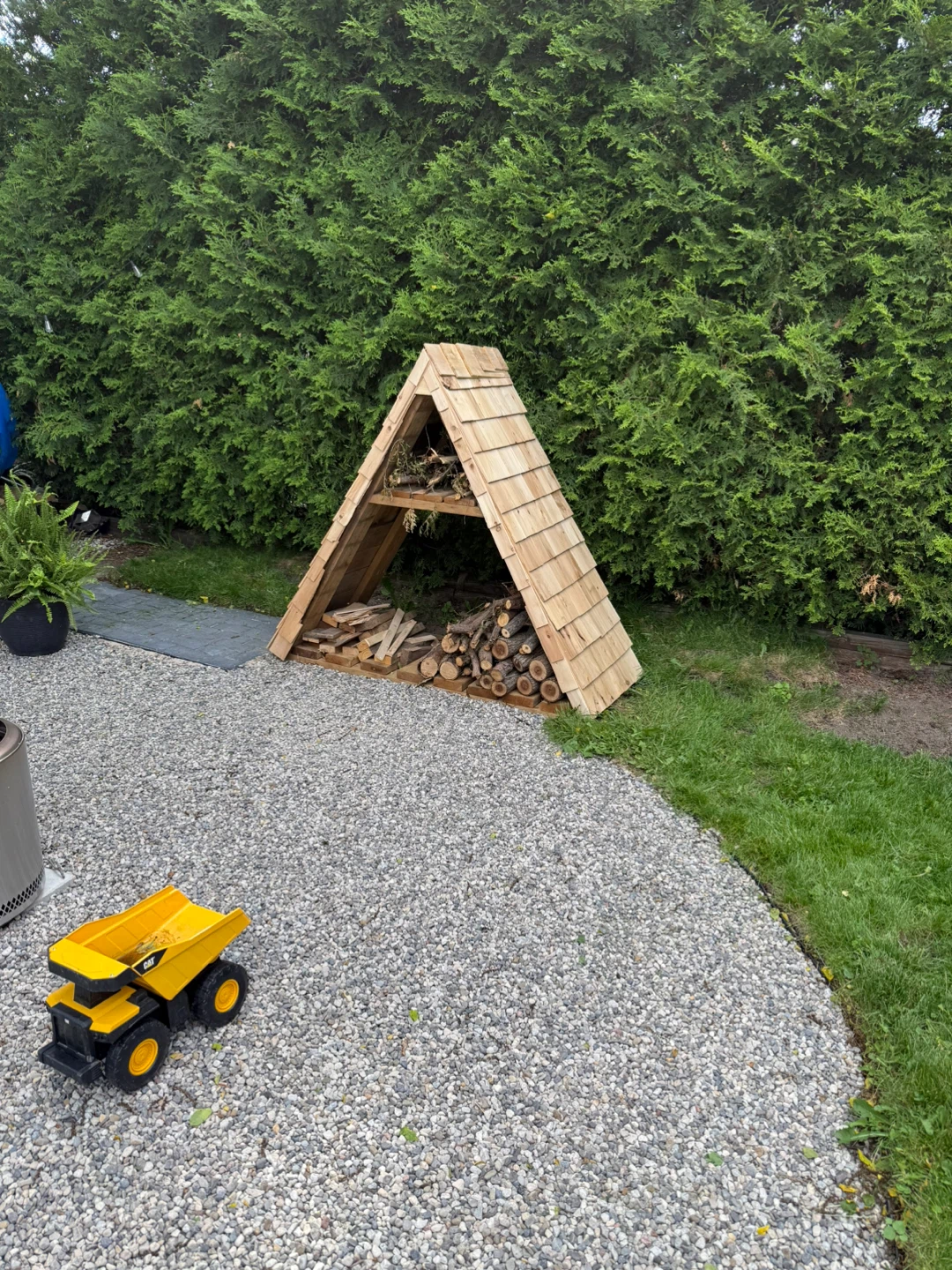 Wooden A-Frame Firewood Storage Rack - photo 2