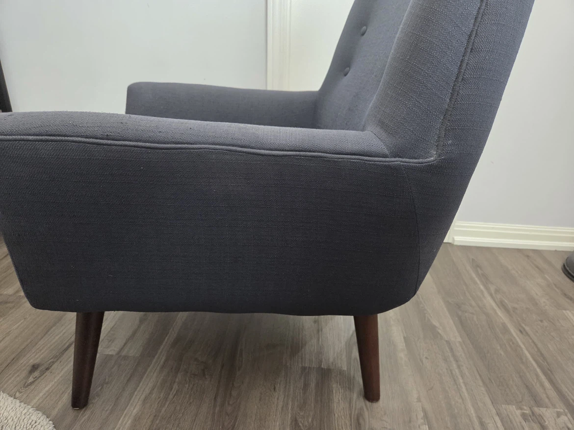 Modern Dark Blue Accent Armchair - photo 2