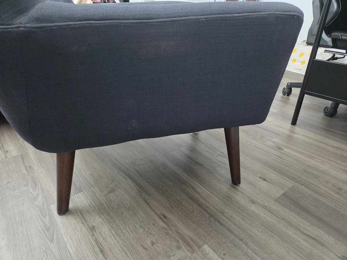 Modern Dark Blue Accent Armchair - photo 4