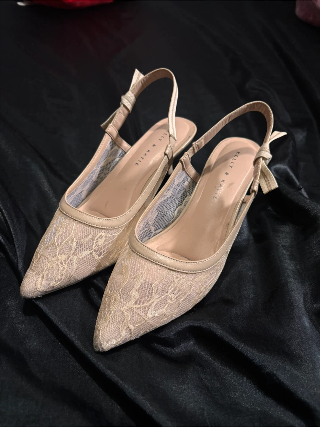 Kelly & Katie Lace Slingback Heels