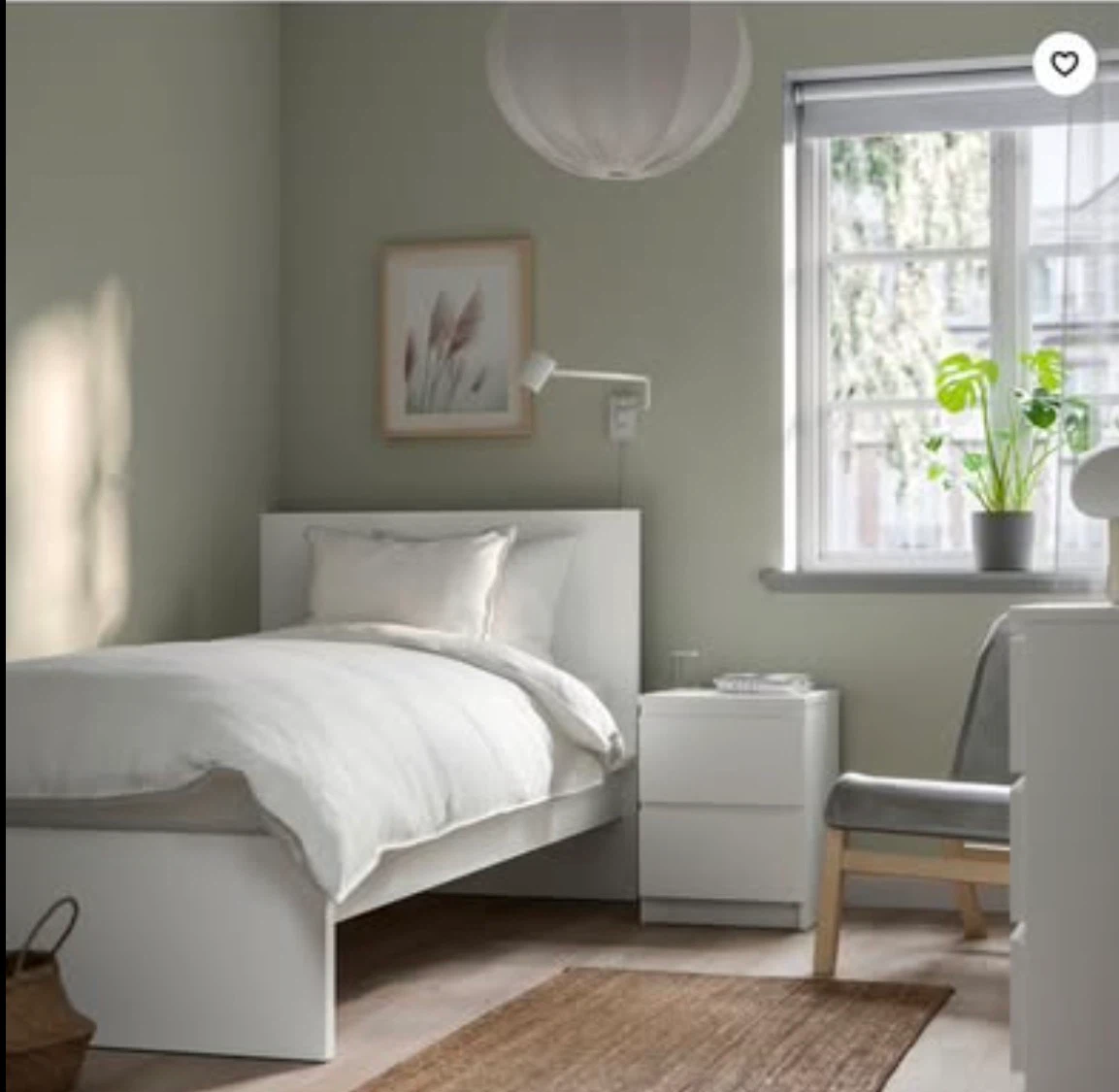 White IKEA Twin/Single Bed Frame