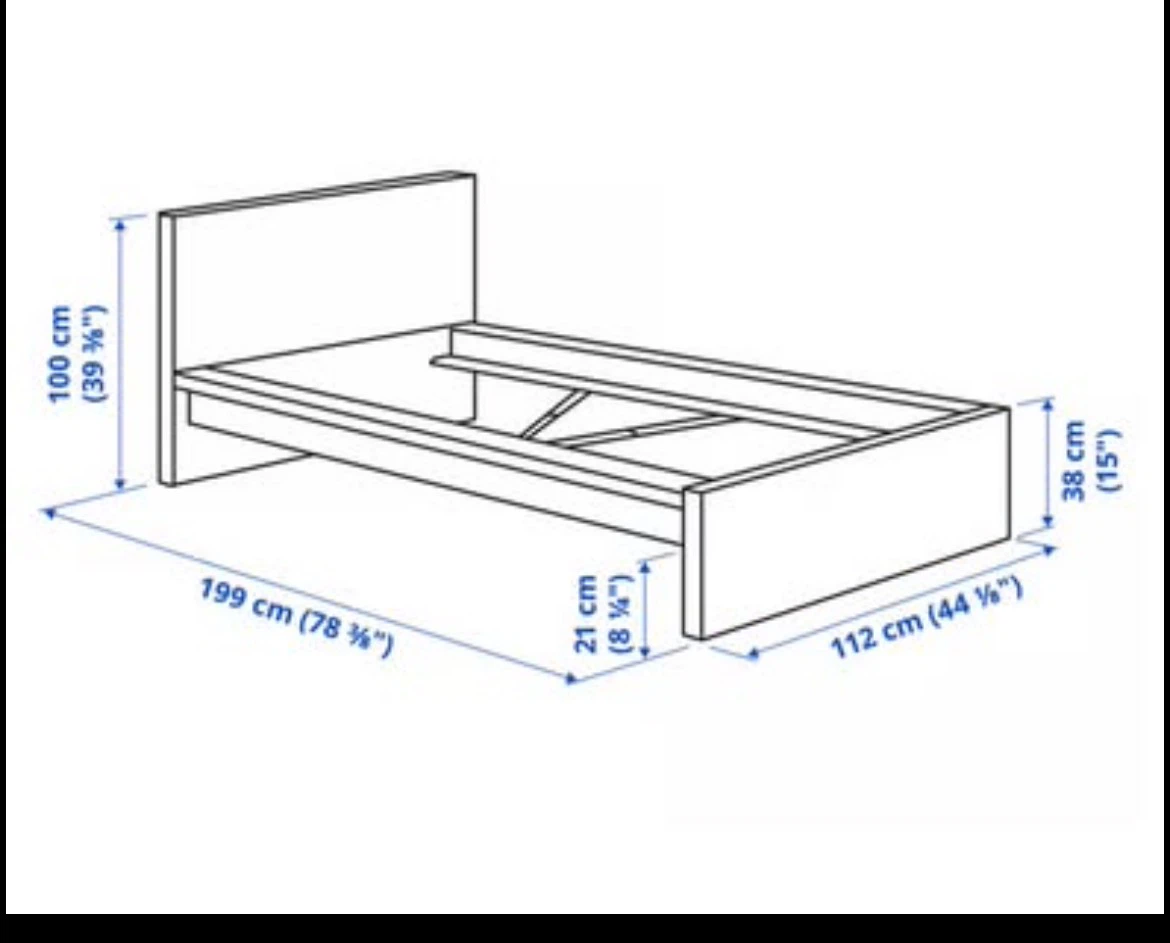 White IKEA Twin/Single Bed Frame - photo 2