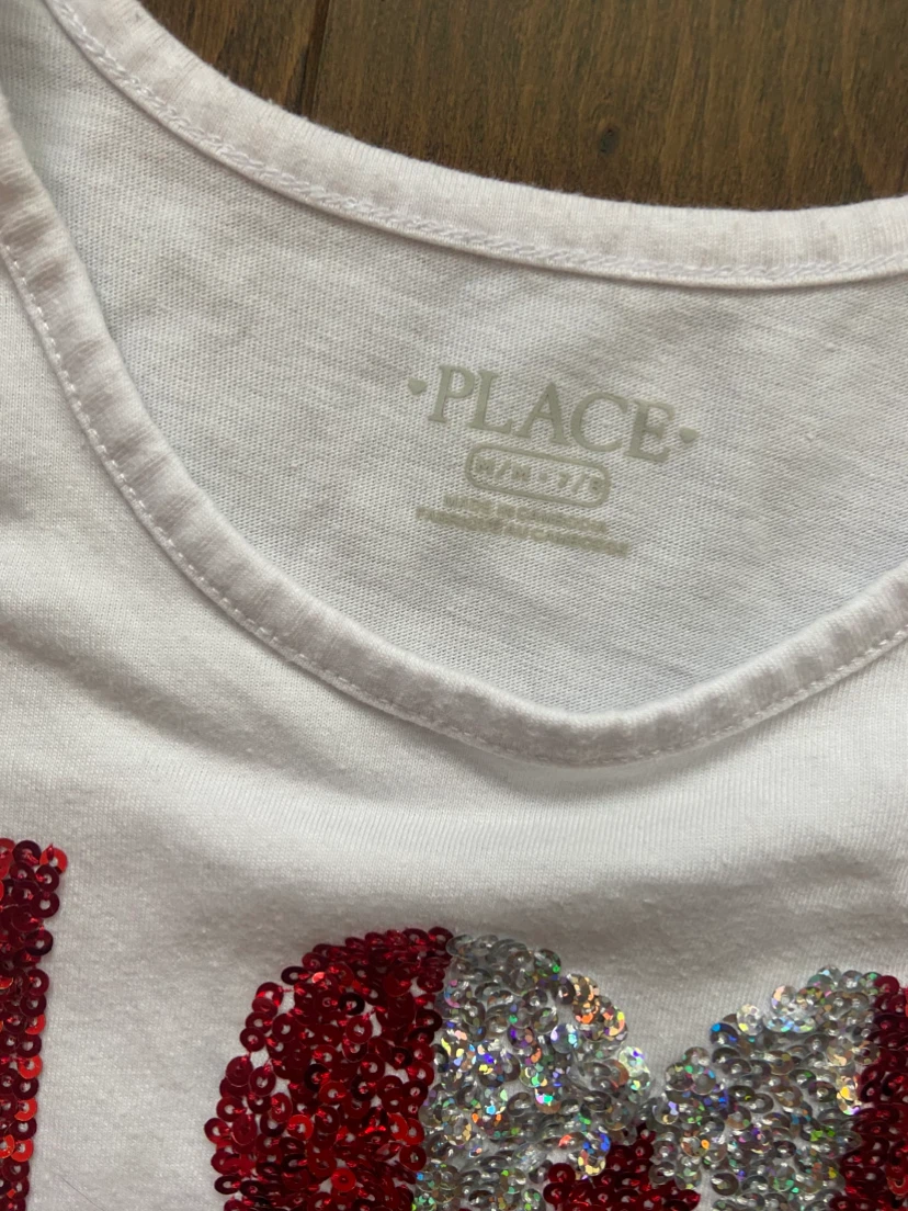 Children's Place Sequin LOVE Canada Day Tank Top M/7-8 - photo 3