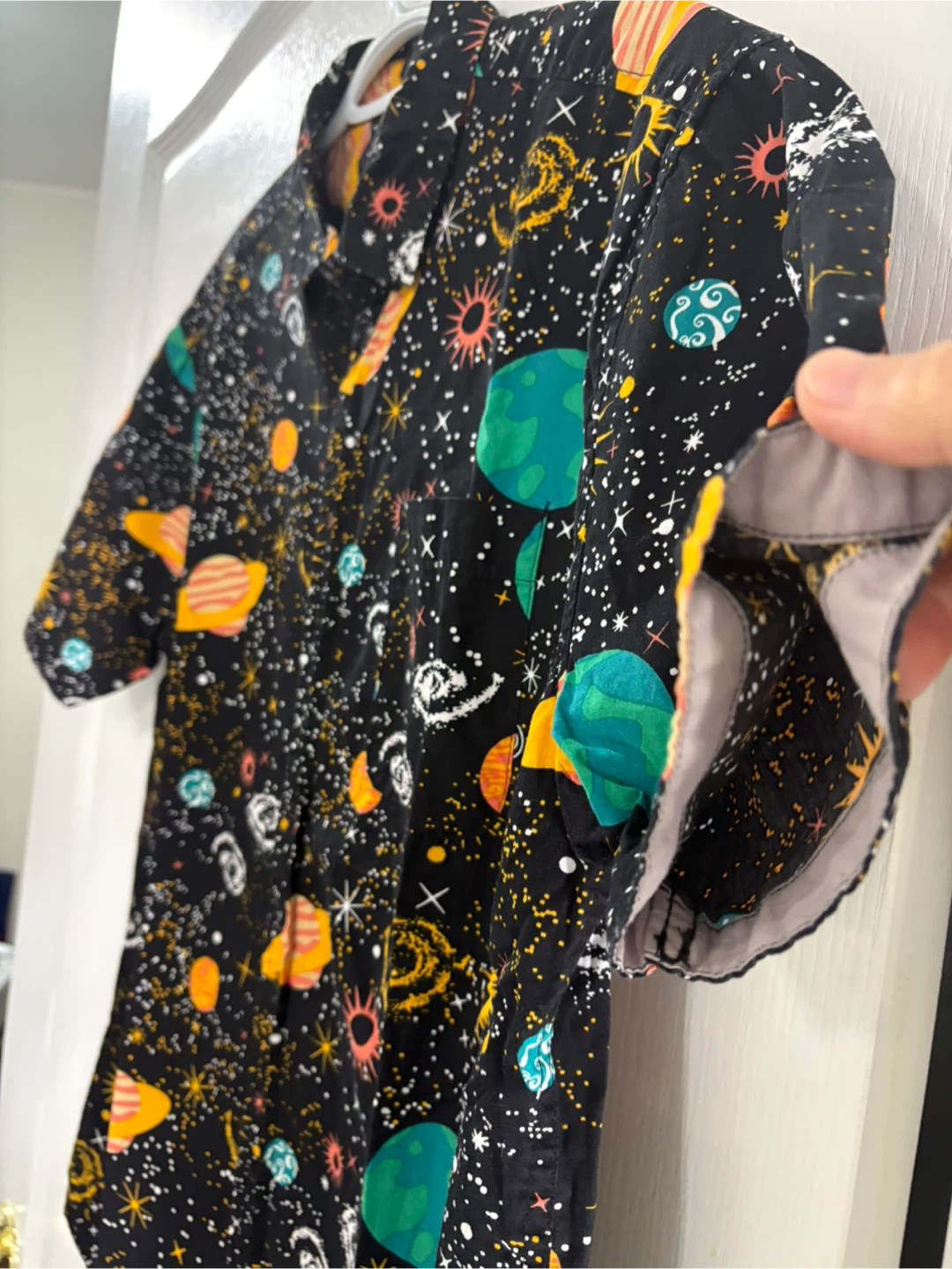 Super Massive Space Print Button Up Shirt-M - photo 5