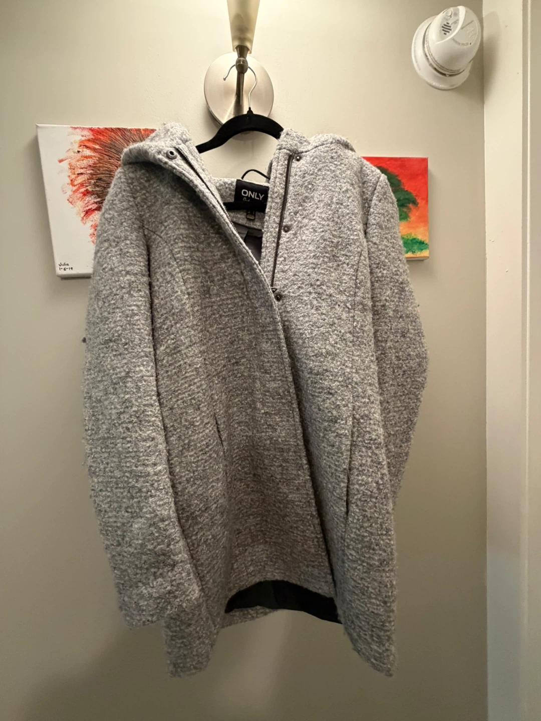 ONLY Women's Grey Hooded Coat - photo 2