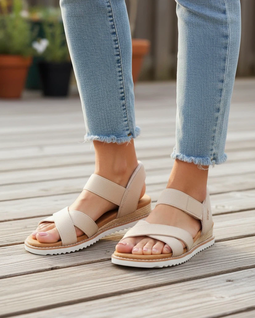 Skechers BOBS Desert Kiss - Golden Lily Sandals